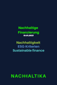 Nachhaltige Finanzierung